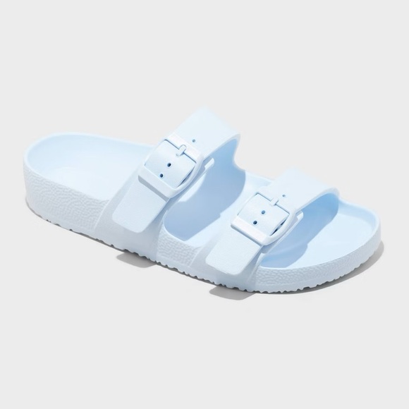 Neida EVA Two Band Footbed Slide Sandals Shade & Shore Target Neida Blue 🤍 - Picture 1 of 3